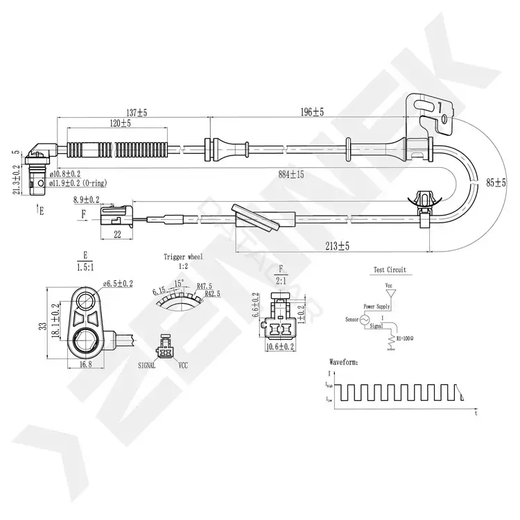 Датчик АБС ZENNEK DAS0790