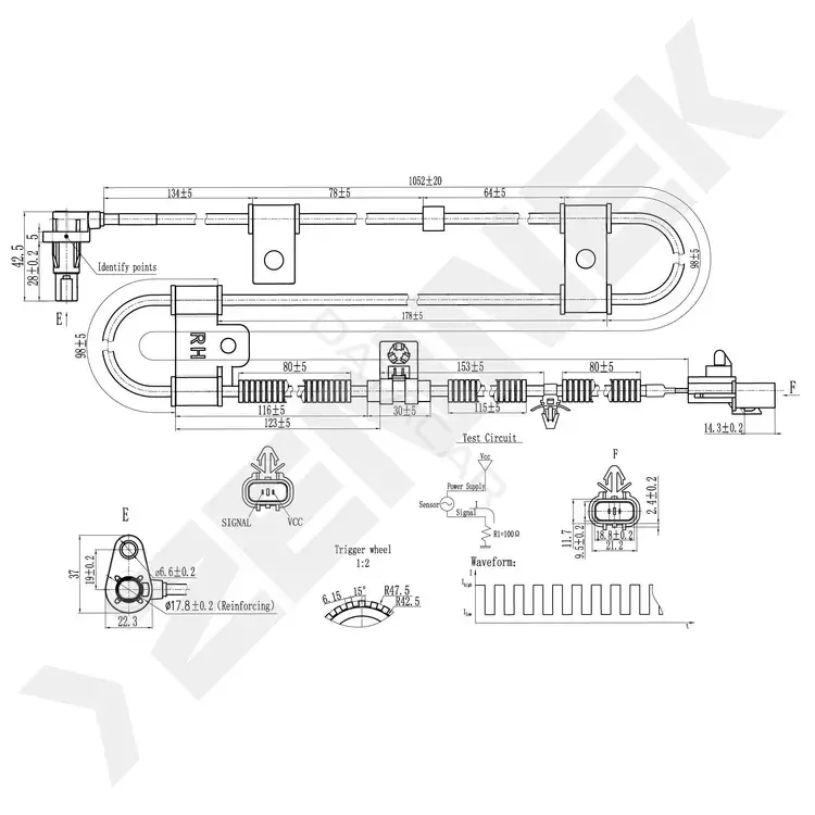 Датчик АБС ZENNEK DAS0791