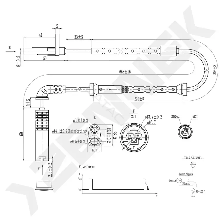 Датчик АБС ZENNEK DAS0797