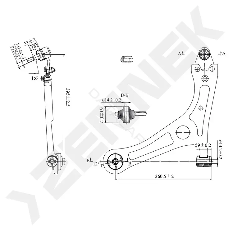 Рычаги ZENNEK DCA0209