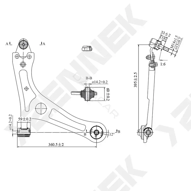 Рычаги ZENNEK DCA0210