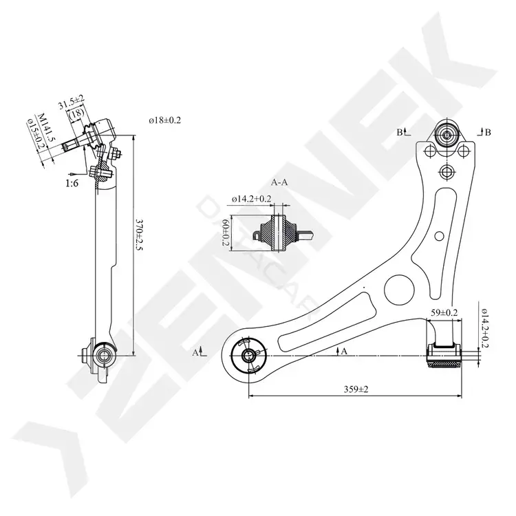 Рычаги ZENNEK DCA0213
