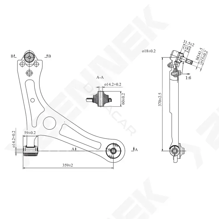 Рычаги ZENNEK DCA0214