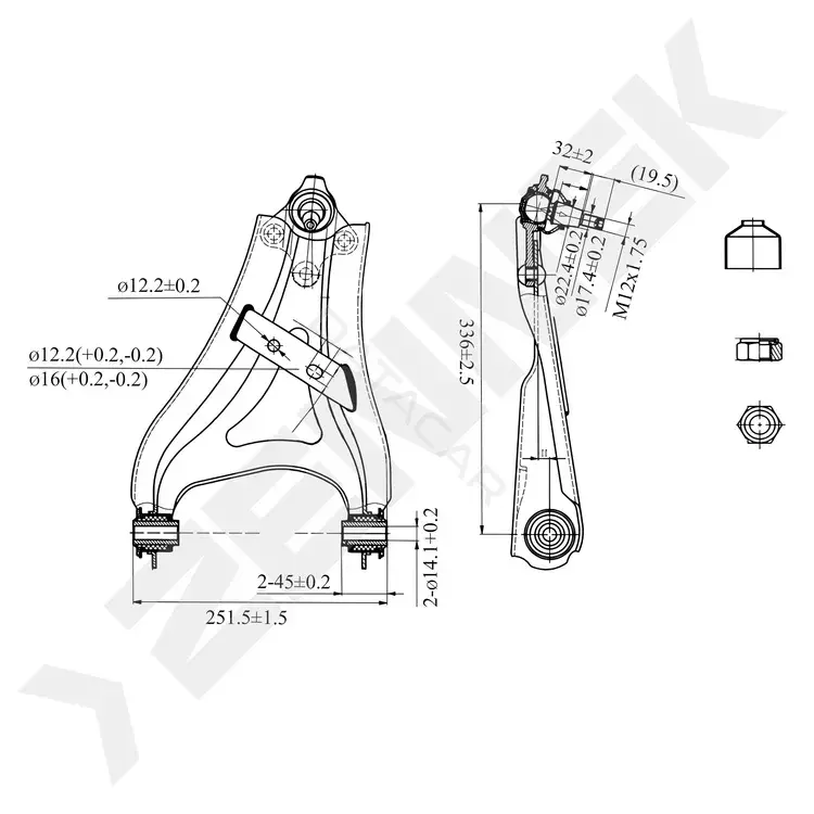 Рычаги ZENNEK DCA0223