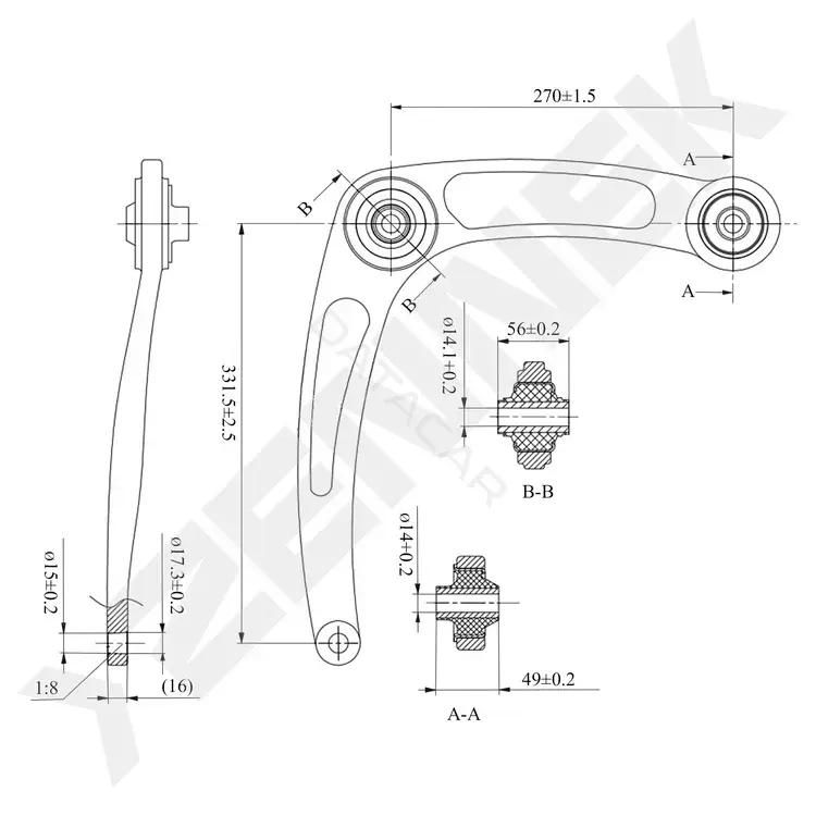 Рычаги ZENNEK DCA0242