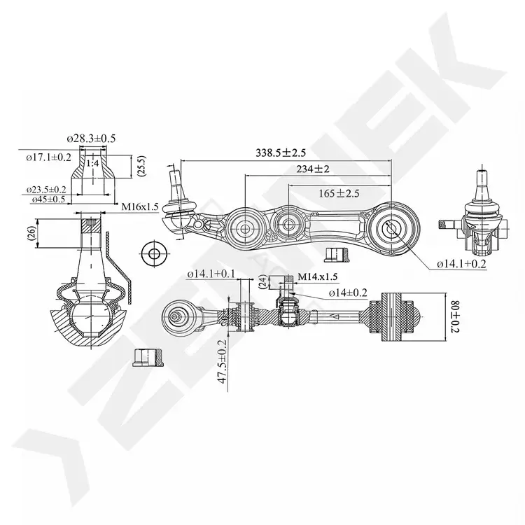 Рычаги ZENNEK DCA0310