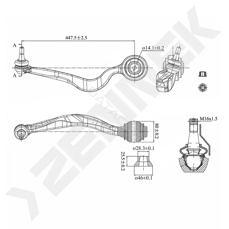 Рычаги ZENNEK DCA0334