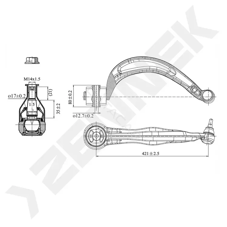 Рычаги ZENNEK DCA0338