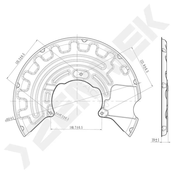 Защита тормозного диска ZENNEK DCD0336