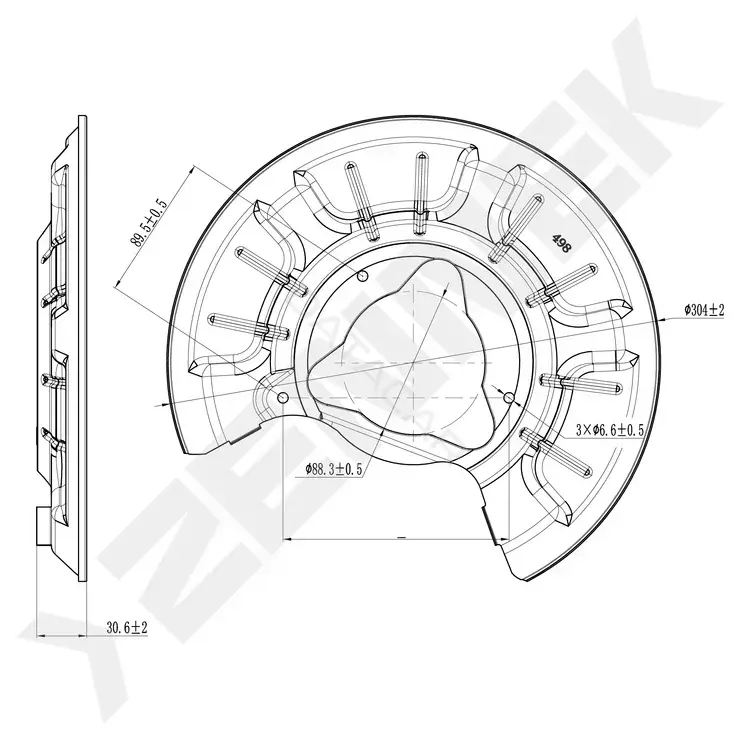 Защита тормозного диска ZENNEK DCD0460