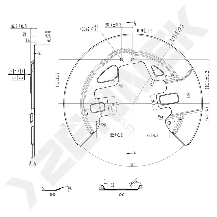 Защита тормозного диска ZENNEK DCD0540