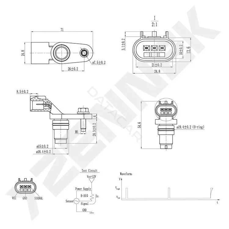 Датчик распредвала ZENNEK DCS0405