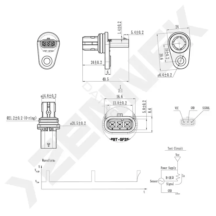 Датчик распредвала ZENNEK DCS0407