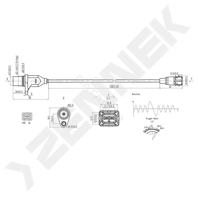Датчик коленвала ZENNEK DCS0412