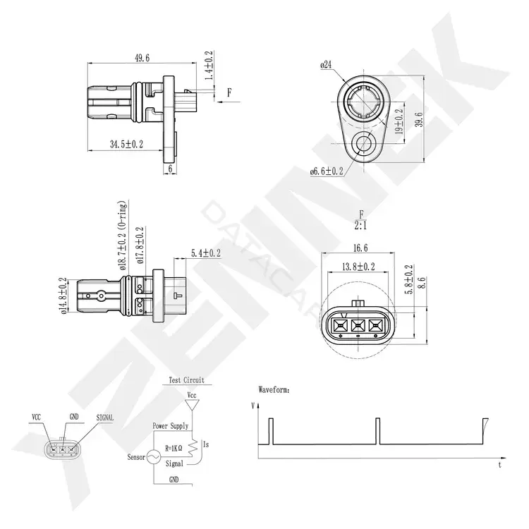 Датчик коленвала ZENNEK DCS0415