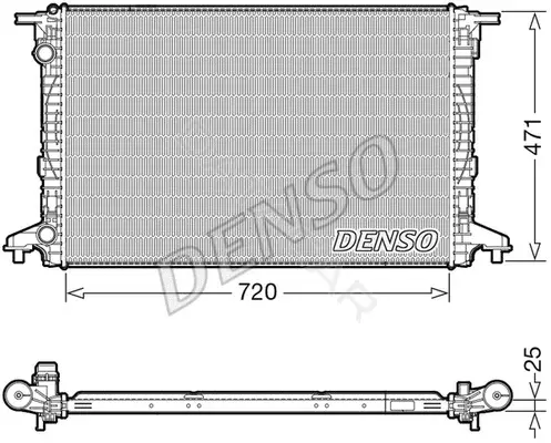 Радиатор охлаждения DENSO DRM02043