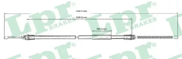 Трос ручника LPR/AP/RAL C0720B