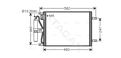 Радиатор кондиционера AVA DN5252D