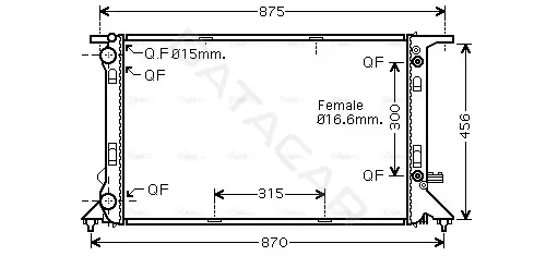Радиатор охлаждения AVA AIA2293