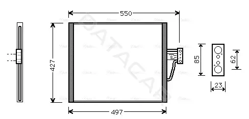 Радиатор кондиционера AVA BW5213