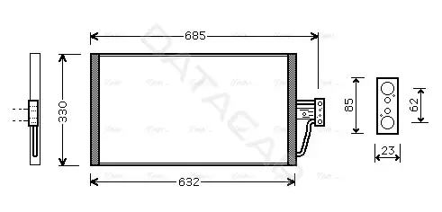 Радиатор кондиционера AVA BW5254