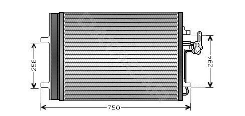 Радиатор кондиционера AVA FDA5427D