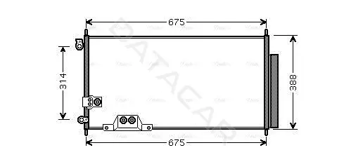Радиатор кондиционера AVA HDA5239D