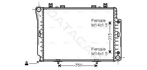 Радиатор охлаждения AVA MSA2144