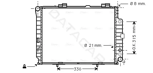 Радиатор охлаждения AVA MSA2228