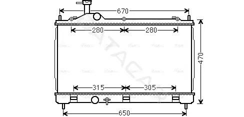 Радиатор охлаждения AVA MT2256