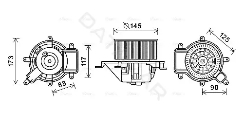 Моторчик печки AVA PE8390