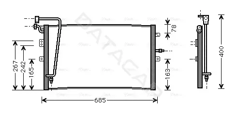 Радиатор кондиционера AVA SB5039