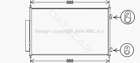 Радиатор кондиционера AVA HD5317D