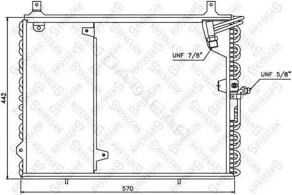 Радиатор кондиционера STELLOX 10-45346-SX