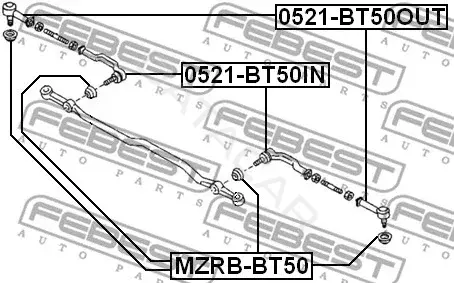 Шаровая опора FEBEST MZRB-BT50