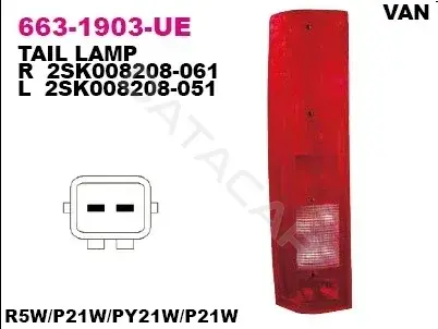 Задние фонари DEPO 663-1903R-UE