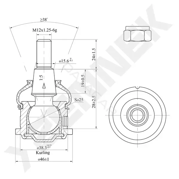 Шаровая опора ZENNEK DBJ0101