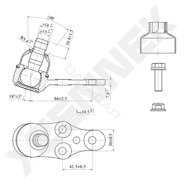 Шаровая опора ZENNEK DBJ0109