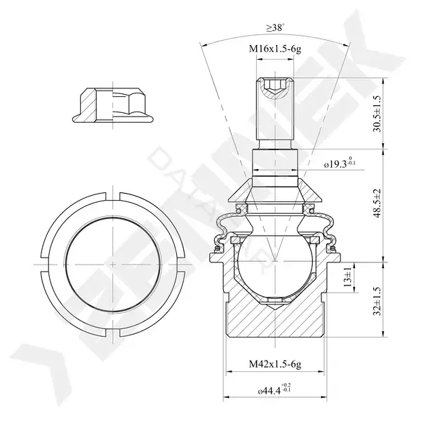 Шаровая опора ZENNEK DBJ0114