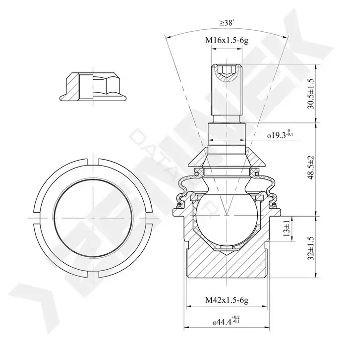 Шаровая опора ZENNEK DBJ0114