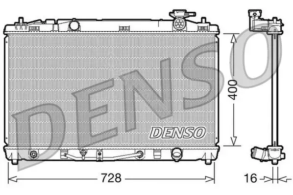 Радиатор охлаждения DENSO DRM50042