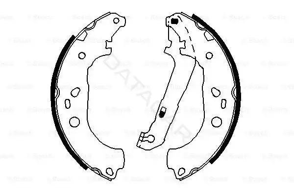 Барабанные колодки BOSCH 0986487696