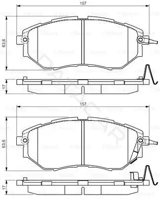 Тормозные колодки BOSCH 0986495156