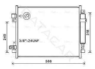 Радиатор кондиционера AVA DN5428D