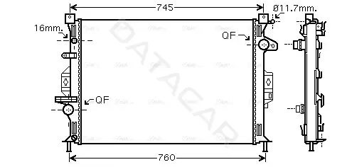 Радиатор охлаждения AVA FDA2425