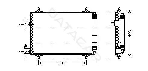Радиатор кондиционера AVA PEA5286D