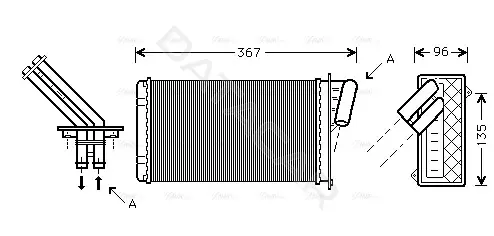 Радиатор печки AVA RTA6203