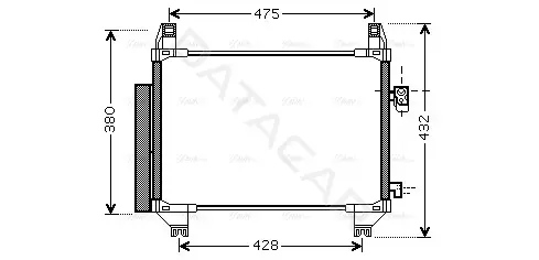 Радиатор кондиционера AVA TOA5407D