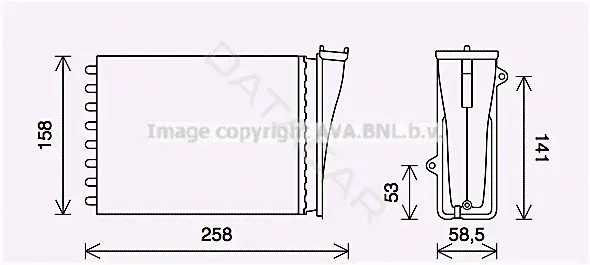 Радиатор печки AVA PE6413