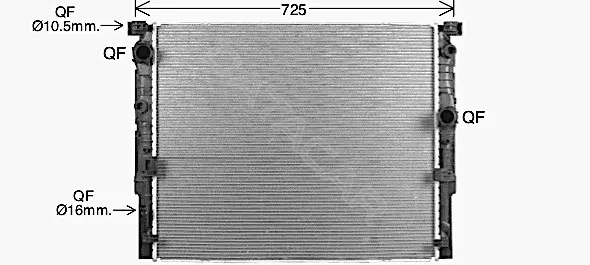 Радиатор охлаждения AVA BW2623